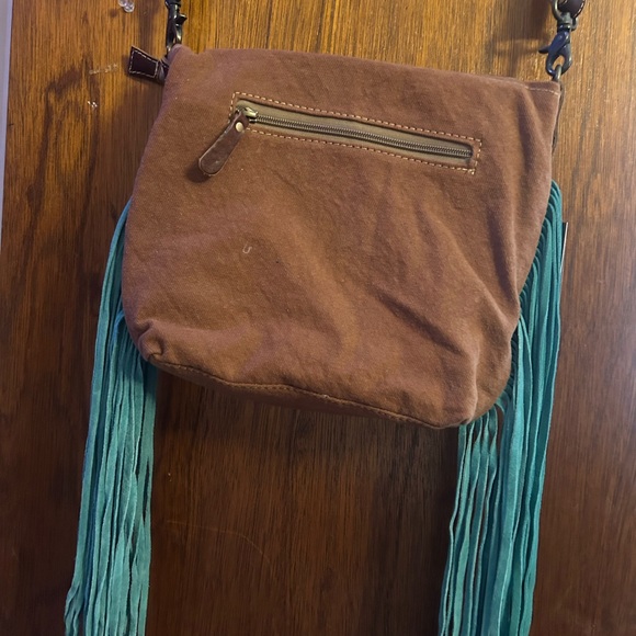 Myra Bag S-4699 Bag, Floral Hand-Tooled, Pink - Picture 2 of 7